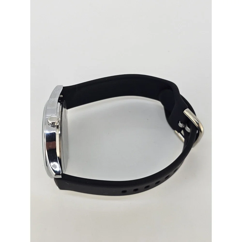 Unisex Field Analog Watch 38MM‎ Cream Dial Black Plastic Bands New Battery